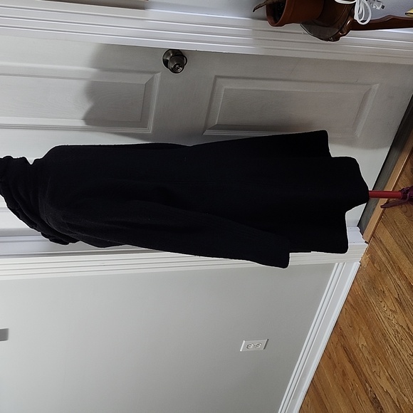 Womens 100% wool coat black 3/4 length Size large Dalia Collection - Picture 4 of 8